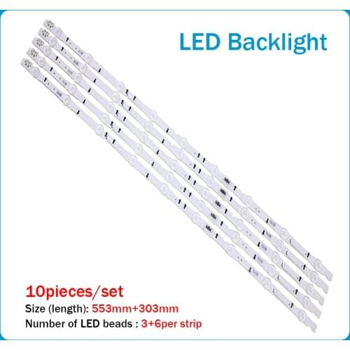 New 50PCS/set LED strip for Samsung UE40H6500 D4GE-400DCA-R2 R1 D4GE-400DCB-R2 R1 BN96-30449A 30450A BN96-38889A 38890A 30417A