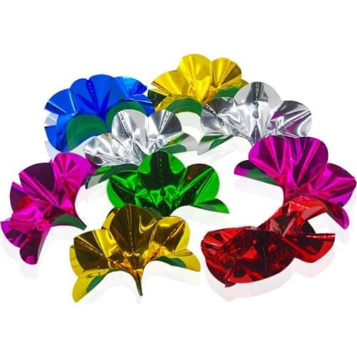 9 Pcs/Set Flower From Empty Hand Magic Trick PVC Sequins Appearing Paper Flower Close Up Stage Magic Illusion Props