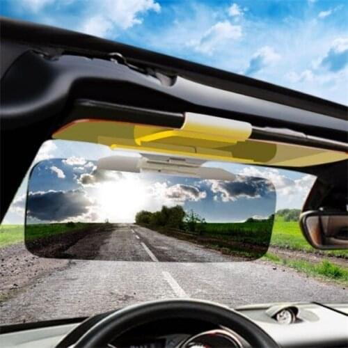 2 in 1 Car Sun Visor Polarized Sunshade Plate Clear Vision Anti-Dazzle Anti-UV Rotatable Adjustable Sun Visor Blocker Accessorie