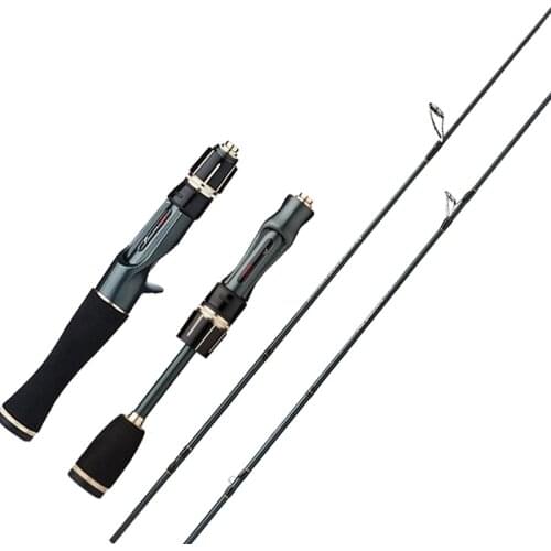 CEMREO Carbon Fiber Fishing Rod UL Action Spinning Bait Casting Lure Fishing Tackle 1.45m/1.65m 2 Sections Fishing Gear