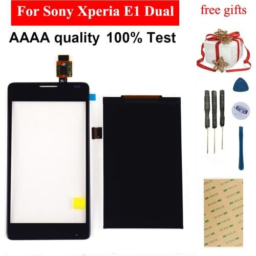 Black For Sony Xperia E1 Dual D2004 D2005 D2104 D2105 Touch Screen Digitizer Sensor Glass Sensor + LCD Display Panel Monitor
