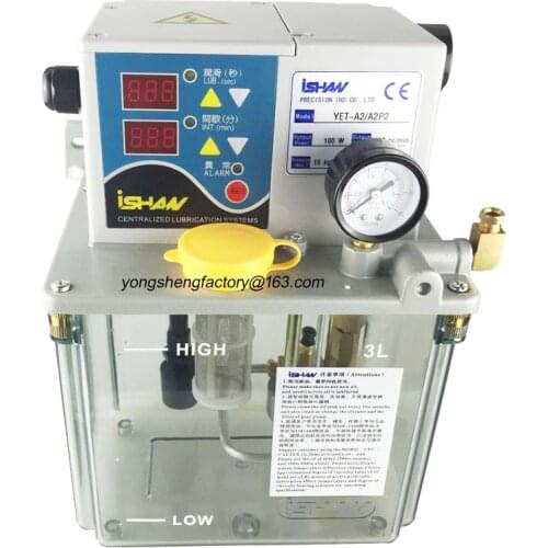 CE electric lubrication oil pump gear lubricator CNC machine oiler 2L 3L 220V YET-A2 A2P2 for centralized lubrication system