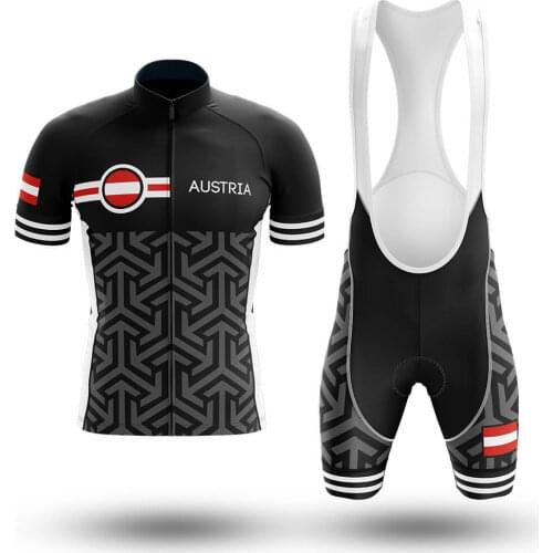 Austria Pro Cycling Jersey Set Summer Mountain Bike Clothing Pro Bicycle Cycling Jersey Sportswear Suit Maillot Ropa Ciclismo