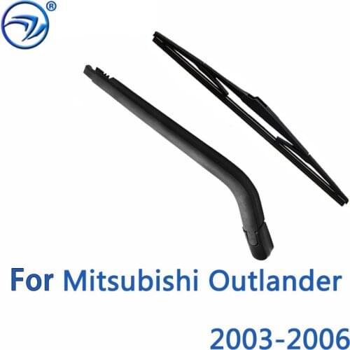 Wiper 14" Rear Wiper Blade & Arm Set Kit For Mitsubishi Outlander 2003-2006 Windshield Windscreen Rear Window