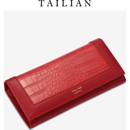 Talian Purse Wallet Womens Foreign Trade European And American Style Crocodile Handbag Multi Function Wallet