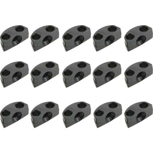 MagiDeal for Boat Canoe Kayak 15Pcs Nylon Black Deck Line Rigging Guide Fastener Holder Hardware Fix Tie Down Cord Accessory