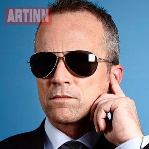 Metal Frame Spring Leg Polarized Sunglasses Men Brand Design Aviation Men Sunglasses 2019 Retro Sun Glasses Driving Alloy UV400