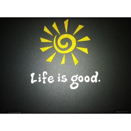 T05---LIFE IS GOOD sticker for Apple Macbook Pro Air Vinyl Notebook reflective car decal sticker