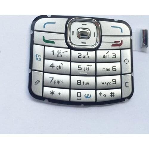 Silver/Black 100% New Ymitn Housing Buttons digital Keyboards Keypads Cover For Nokia N70 Free Shipping