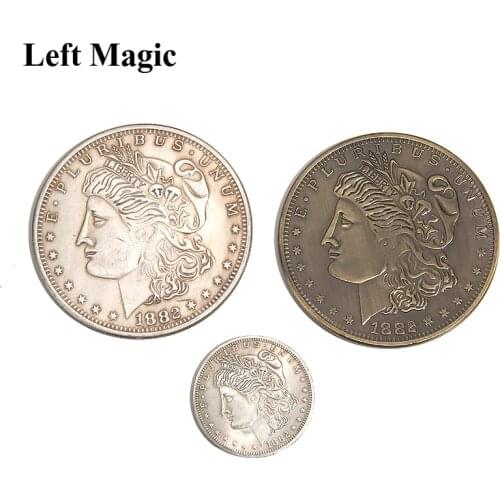 Jumbo Morgan Dollar (7cm) Magic Tricks Magician Close Up Street Illusions Props Accessories Appearing Vanishing Coin Magia