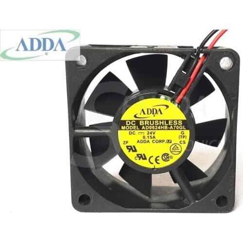 Original FOR ADDA AD0624HB-A70GL DC12V 0.15A Server Square case cpu computer axial cooling Fans 60x60x25mm 2-wire