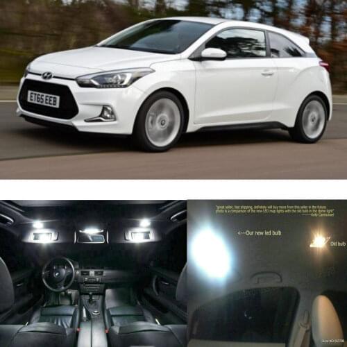 Led interior lights For Hyundai i20 2016 9pc Led Lights For Cars lighting kit automotive bulbs Canbus