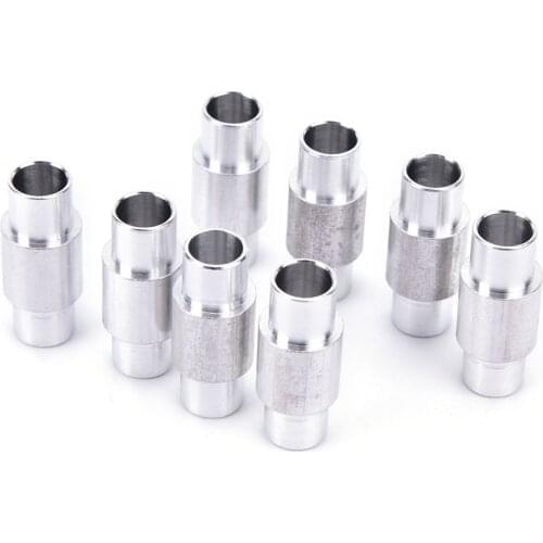 8 PCS Aluminum Alloy 6mm Axles Roller Skate Shoes Bearing Spacer Slalom Skateboard Longboard Wheels Bearing Bushing Sleeve