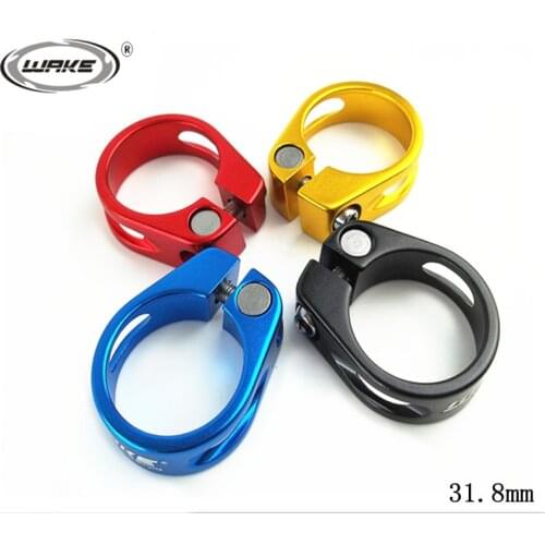 Free Shipping WAKE Aluminum Mountain Road lock bike Seat Post Clamp Quick Release Bicycle Saddle Clamp Large Caliber 31.8mm