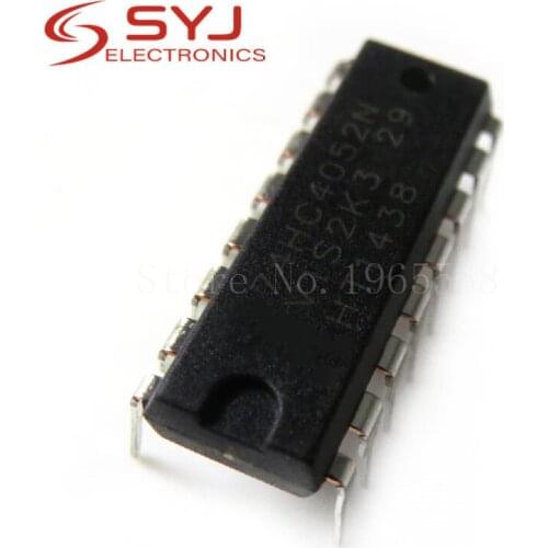 10pcs/lot SN74HC4052N 74HC4052N 74HC4052 DIP16 In Stock