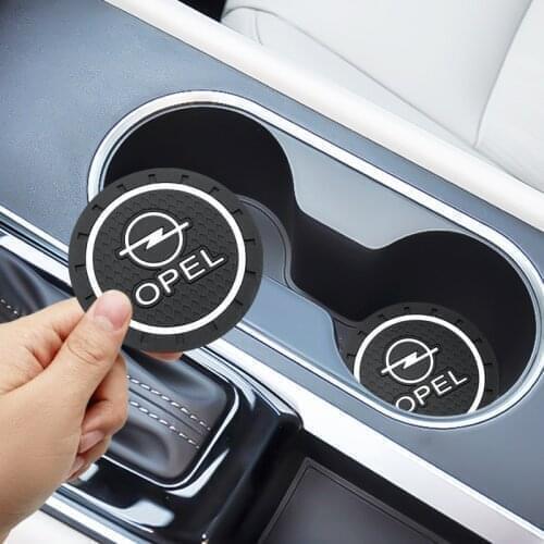 2pcs Car Coaster Decoration Accessories Water Cup Slot Case For Opel Astra H G J Insignia Mokka Zafira Auto Car Styling