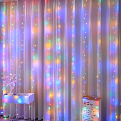 2021 Christmas Decoration for Home 3m Curtain String Light Flash Fairy Garland Home Decor Navidad Xmas Decoration New Year