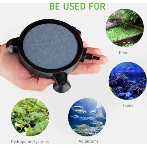 4 Inch Air Stone Disc Bubble with Suction Cups for Hydroponics Pond Aquarium Fish Tank Air Pump Accessories