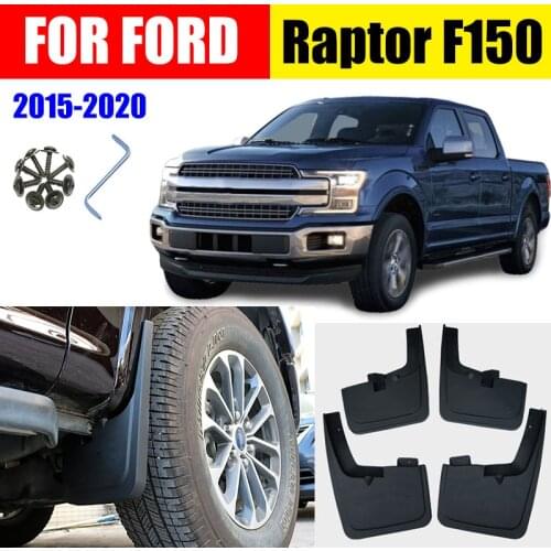 4 Pcs FOR Ford Raptor F150 F 150 Mudguard Fenders Raptor F-150 Mud flaps Splash Guard Fender Mudflap MudguardS Car accessories