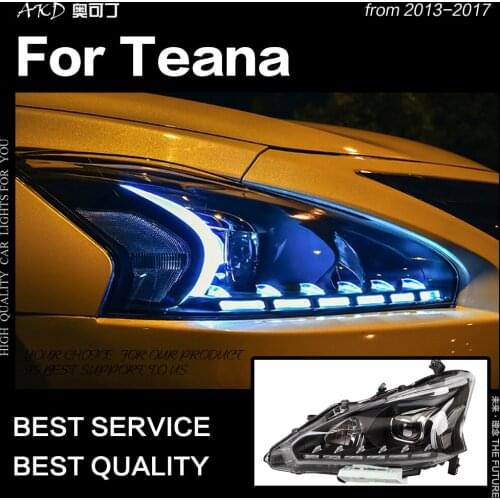 AKD Car Styling headlights for Nissan Teana Altima LED Headlight 2013-2017 DRL Hid Option Head Lamp Angel Eye Beam Accessories