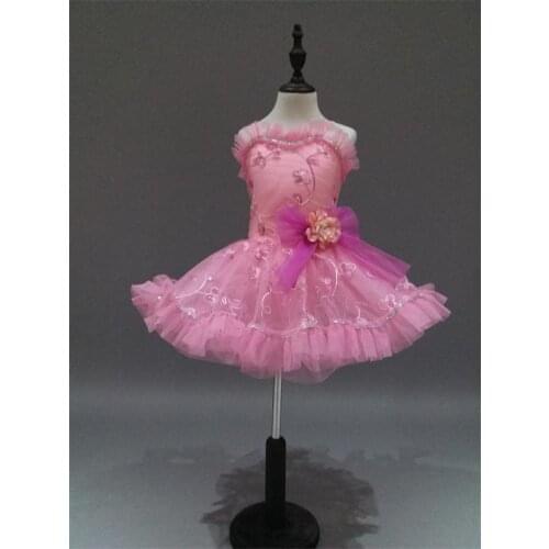 Girls Ballet Dance Dress Kids Ballet Tutu Dress Children Gymnastics Leotard Performance Costumes Performing Ballet Tutu D-0488