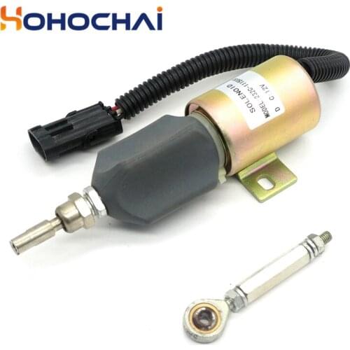 12v/24v 232C-1115030 Hyundai R215-7 Yuchai YC6112 Engine Flameout Solenoid Valve Fuel Shutoff Solenoid Truck Generator Parts