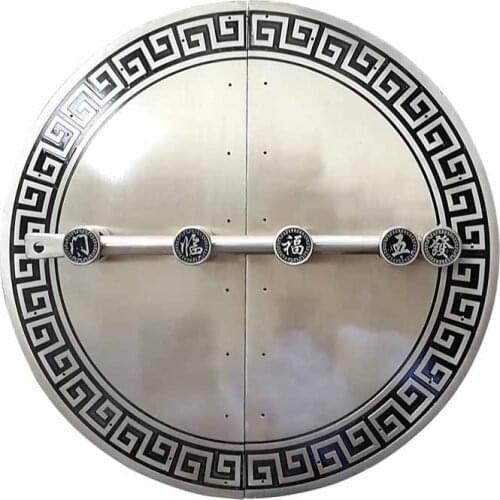 Customized 40CM Large Solid Brass Door Bolt Latch Garden Gate Lock Sliding Gate Locks Circle Back Plate Bolt Door Decoration