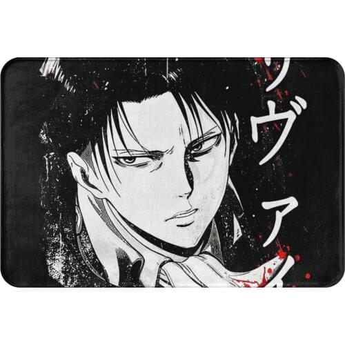 Attack on Titan Bath Mat Captain Levi Doormat Kitchen Carpet Balcony Rug Home Decoration
