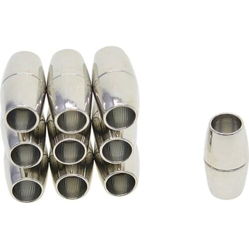 10x Brass Barrel Magnetic Clasps Connector Fasteners Jewelry Making Findings Glue In Tube Magnetic Clasps DIY Necklace Bracelet