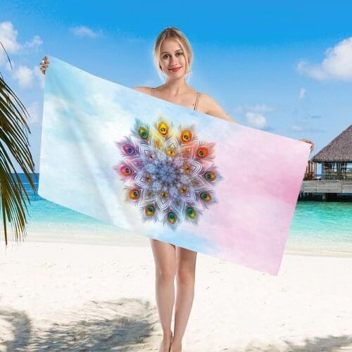 Fashion Mandala Style PatternSummer Beach Towel Microfiber Absorbent Printed Bath Towels Drying Quicky-Dry Microfiber Towel