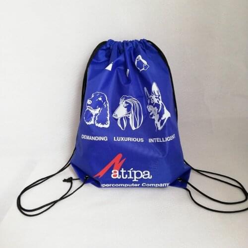 Wholesale 1000pcs/lot Eco Men and Women Reusable Nylon Drawstring Backpacks Travel Sport Storage Package Bags Printing Logo