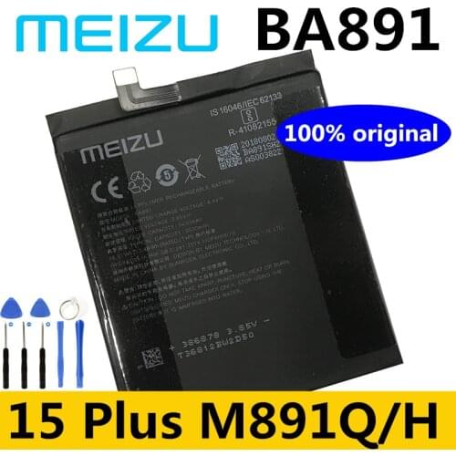 Meizu Original 3500mAh BA891 Mobile Phone Battery For Meizu 15 Plus 15+ MeiLan 15Plus M891Q M891H Smartphone Battery