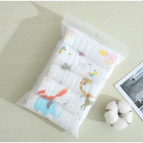 5Pcs/set Baby Towel Saliva Towels 6 Layer Cotton Gauze Burp Cloth Newborn Square Feeding Bibs Washcloth Random Color 30x30cm