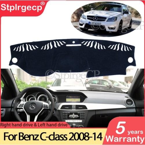 For Mercedes Benz C-Class W204 Anti-Slip Mat Dashboard Pad Sunshade Dashmat Carpet Accessories C-Klasse C180 C200 C220 C250 C300