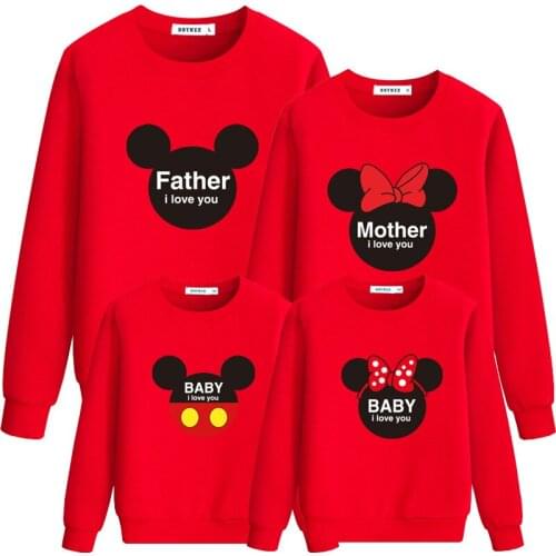 7 Colors Cotton Cartoon Print Long Sleeve Father Mom Son Pullover Sweater Matching Mother Daughter Clothes Family Clothing CL131