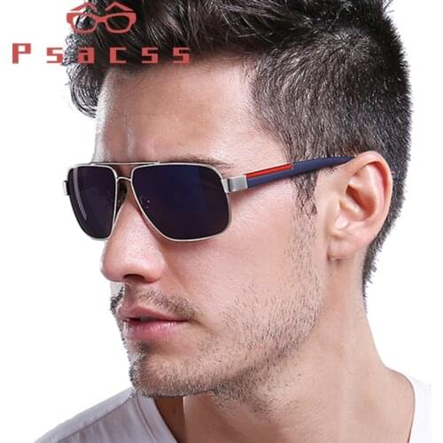 Psacss Casual Square Polarized Sunglasses Men TR90 Frame High-End Sun Glasses For Male Driving Fishing gafas de sol hombre UV400