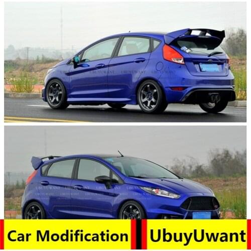 UBUYUWANT For Ford Fiesta Hatchback 2009-2016 Spoiler FRP Material Primer Color Car Tail Wing Decoration