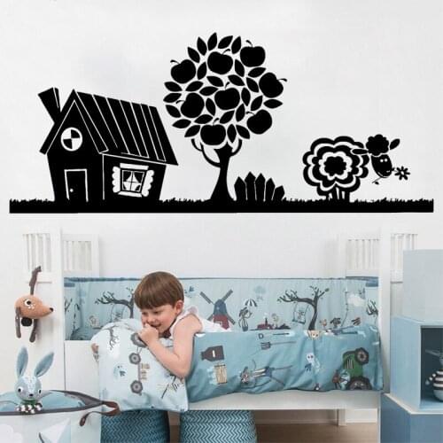 Village House Wall Decal Country Nature Farm Vinyl Sticker Sheep Garden Mural Kids Room Decoration Creative Home Decor O235