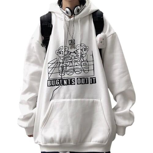 High Quality Winter Casual Clothes Women Hoodie Lady Sweatshirt Print Harajuku Anime Taekwondo Competition Bear Pullover Female