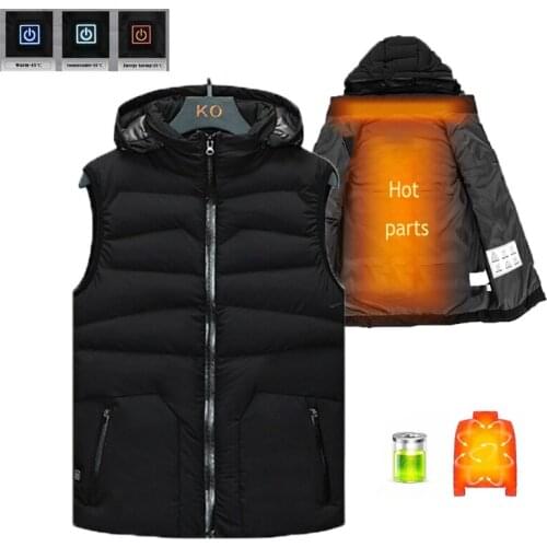 Heated Vest Womens Heating Clothes Mens Winter Usb Interface Intelligent Thermal Vest Whole Body Warm Black Jacket 2020