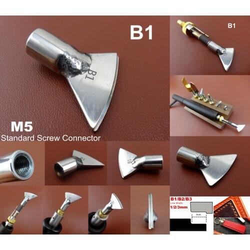 1pc B1 Leather Craft Electric Edge Crease Edging Creasing Machine Soldering Iron Replace Head Tip Tool M5 Screw Connect Carving