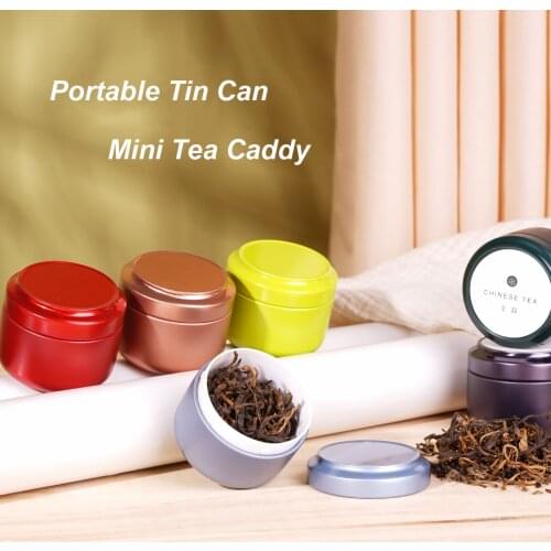 1PCS 40ml Mini Tin Storage Metal Box Small Storage Empty pot Tea Containers Candle Cans Candy Mini Round Cans Portable Packaging