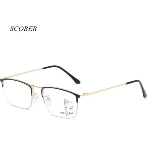 2021 anti-blue Progressive multifocal reading glasses men smart zoom reading glasses women far near sight Eyewear with case
