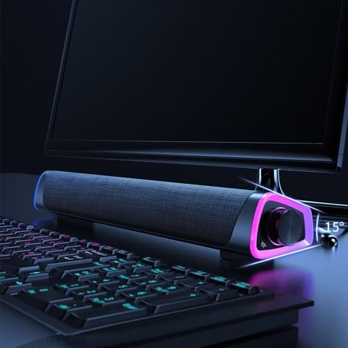 3D Surround Soundbar Bluetooth 5.0 Speaker Wired Computer Speakers Stereo Subwoofer Sound Bar For Laptop PC Theater TV Aux 3.5mm