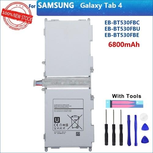 100% Original 6800mAh EB-BT530FBU EB-BT530FBC Tablet Battery For Galaxy Tab4 Tab 4 SM-T530 T533 T535 T531 T535 T537 With Tools