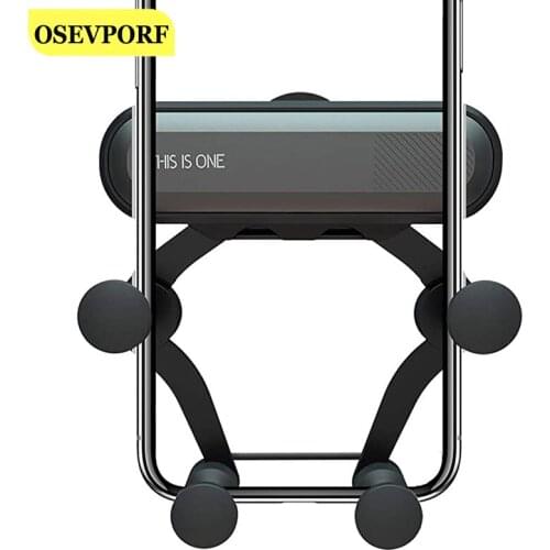 Mini Gravity Car Phone Holder Universal For iPhone 12 11 Pro MAX Huawei P40 30 Air Vent Clip Mount Plastic Stand Support in Car