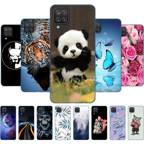 For Samsung A12 Case Soft Silicon Tpu Back Phone Cover For Samsung Galaxy A12 GalaxyA12 A 12 SM-A125F a125 Bumper 6.5inch Panda