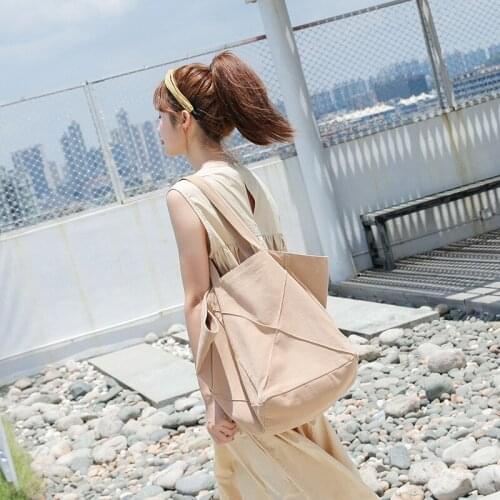 Designer Bag Simple Canvas Shoulder Bag For Women 2020 New Tote Bag Foldable Big Bag Women Handbag Shopper Bag Bolso Mujer Sac