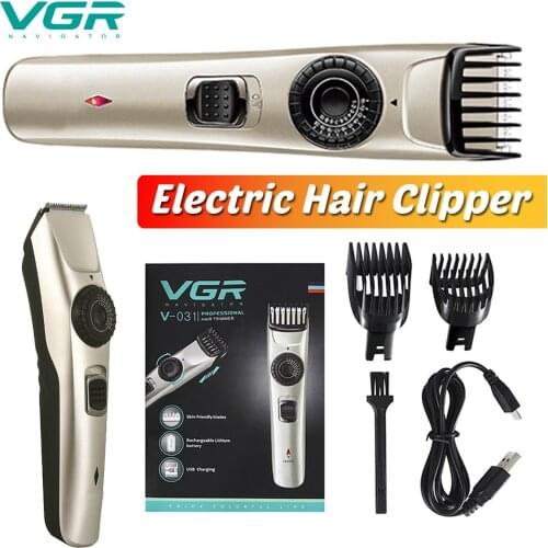 VGR Electric Hair Clipper Rechargeable Trimmer Hair Cut Beard Shaver Razor Grooming Salon