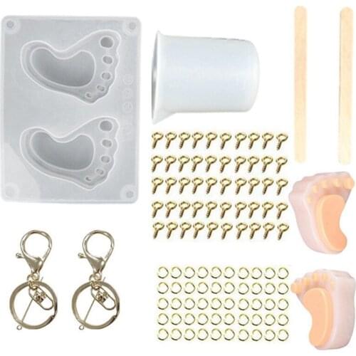 Epoxy Mold 2 With Foot Mold Mirror Resin Pendant Silicone Mold